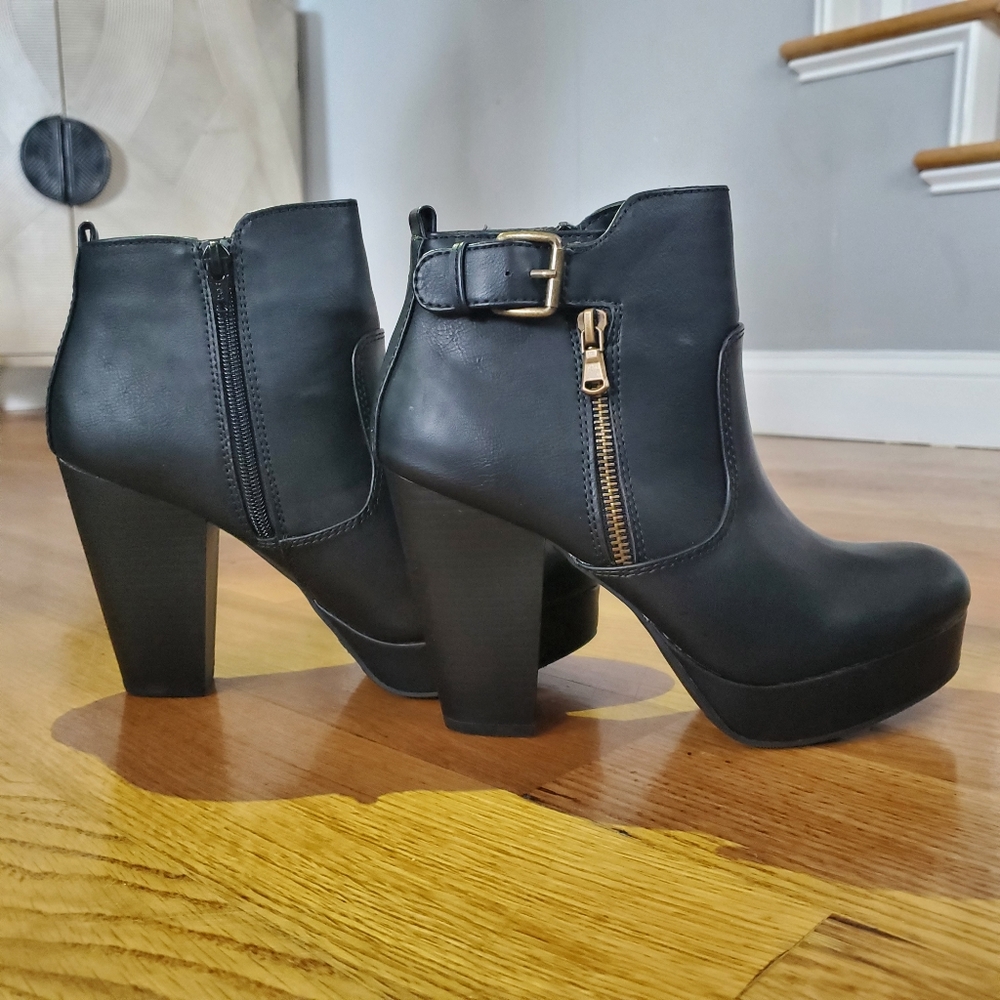 Material Girl Buckled Booties